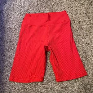 Red Biker Shorts